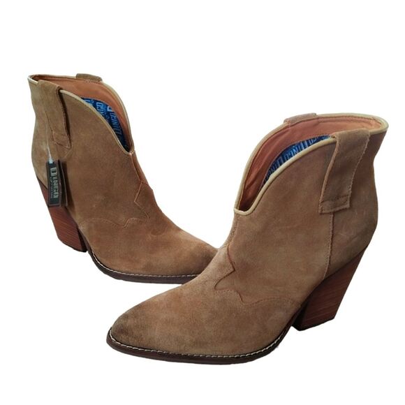 NWT Dingo Tan Suede Flannie Country Western Pointy Toe Boots - Picture 4 of 11